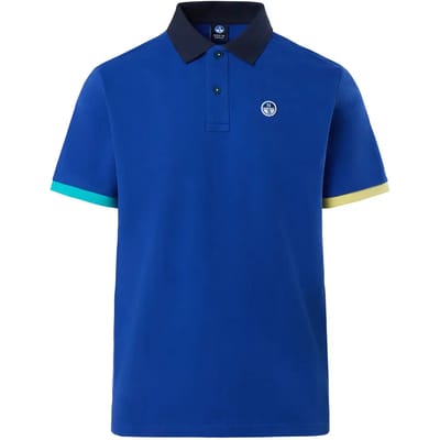 Polo shirt met verschillende kleuren manchetten combo North Sails