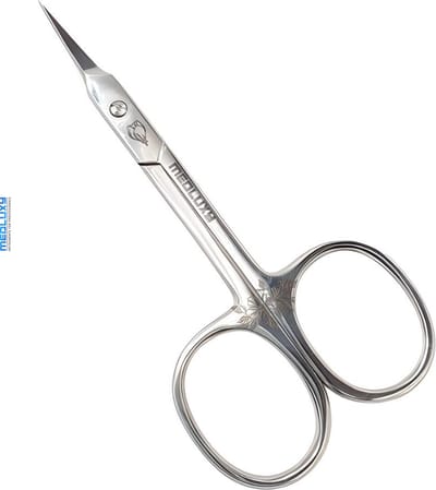MEDLUXY® semi Pro - Nagelriemschaar (huid- en vellenschaartje) - Gebogen - Spits / Scherp punt - 10 cm - (Nagelriemknipper, Cuticle Cutter (verwijderen van nagelriemen) PM0176