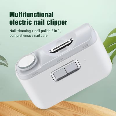 Coupe-ongles automatique pour bébé, adulte, personne âgée, machine électrique à polir les ongles, aiguiseur d'ongles, manucure, fraiseuse avec lumière