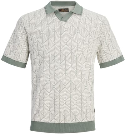 JACK&JONES - JPRBLUBLAKE STRUCTURE KNIT SPLIT NECK SS - Heren - Gebreide truien