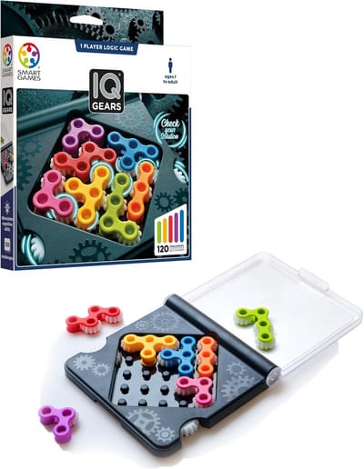 IQ Gears - 120 uitdagende logica puzzels - Hersenkraker voor thuis en onderweg