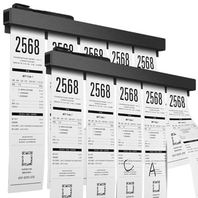 Tickethouder voor restaurants en muren - 60 cm, zonder boren, 2 stuks - zwart