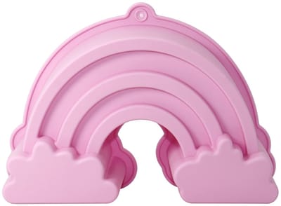 Dailygoods- Regenboogcakevorm Siliconen - Bakvorm voor Kinderverjaardag - Bakvorm voor Chocolade - Vaatwasserbestendig - Geschikt voor Oven - Ideaal voor Snoep en Fondant