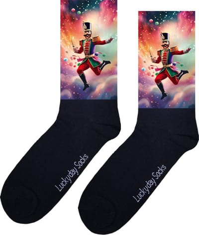 Notenkraker - Kerst - Verjaardag cadeau - Grappige sokken - Kleur sokken - Leuke sokken voor heren en dames - Moederdag - Vaderdag - Cadeau voor hem en haar - Kerstcadeau - Vrolijke sokken - Valentijns cadeau - Beterschap - holiday Socks - Maat 37-44