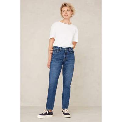 Kings Of Indigo Caroline Cropped Stanley Mid Used Size: W24L27 | Slim Outlet | Dames | Blauw
