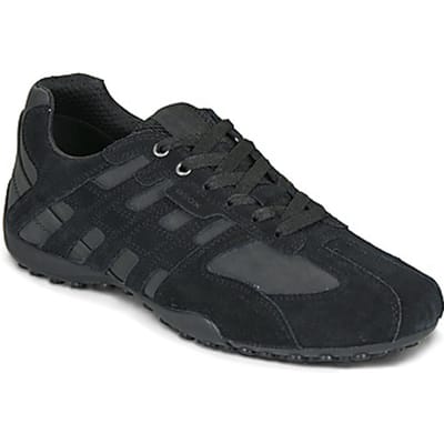 Geox U Snake K herensneaker U4207K 022EK C9997 suède schoenen Zwart