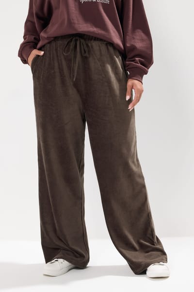 Yours Bruine Koord Trekkoord Wijde Broek Size 50-52