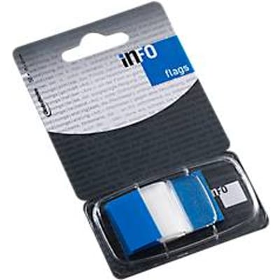 Info page markers - blister met 50 stuks - 25x43mm - blauw - IN-7728-81