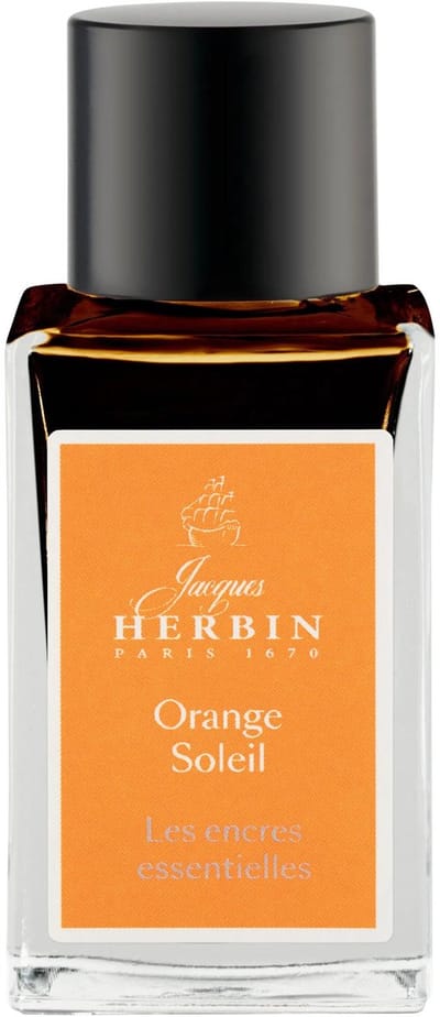 Jacques Herbin Vulpen inkt - Inktfles Essentielles - Orange Soleil - 15 ml - Oranje