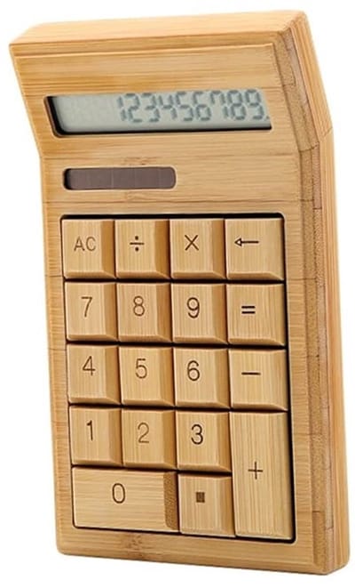 Allecto - Bamboe Houten Zonnecalculator - Multifunctionele