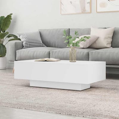 Salontafel - Bijzettafel - Woonkamer - Glad oppervlak - 100x49.5x31cm - Wit