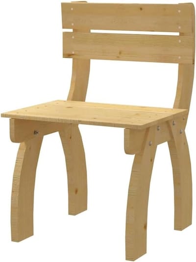 Buitenstoel Hout - Tuinstoel - Ontspannen Buiten - Groen Geïmpregneerd - 50x60x86 cm - Bruin