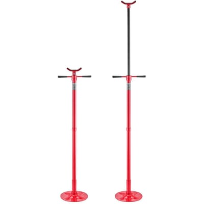 Support de chandelle sous palan, Chandelle de support sous palan capacité 1/2 tonne, Levage de 1372 à 2130 mm, Poignée rotative montée sur roulement, Filetage autobloquant