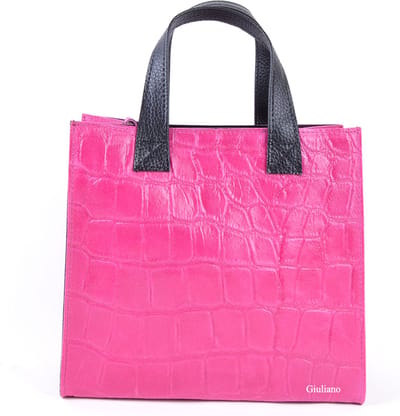 Giuliano handtas Geneviève - Fuchsia - Dames - Made in Italy