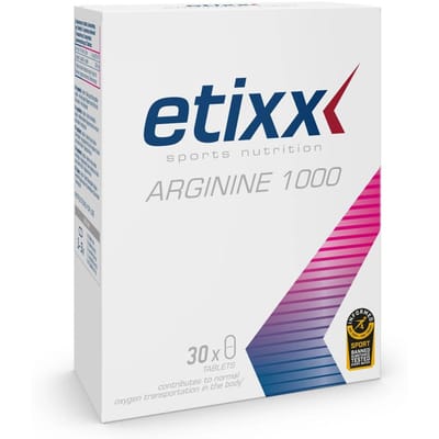 Etixx Arginine 1000 - Sports Nutrition - Supplementen - 30 tabletten - Bevat Ijzer - Voor duursporters - Semi-Essentieel Aminozuur - Vegan