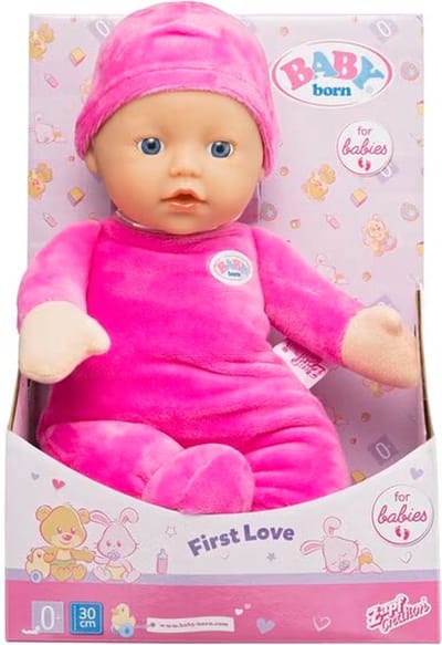 Baby Born For Babies First Love Babypop - 30 CM - Roze of Paars