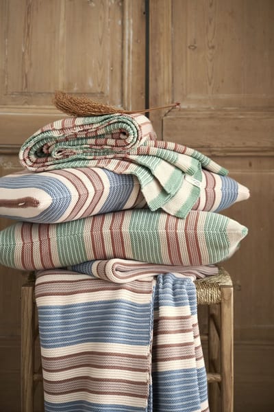Pip Studio Bonsoir Combistripe Throw Plaid - 130 x 170 cm - Blauw