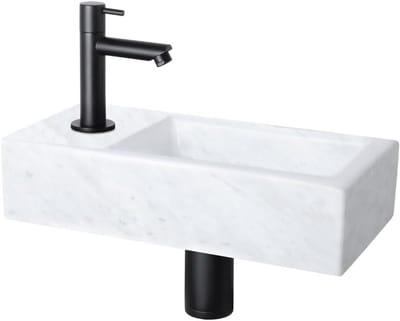 Wastafels Set - Toilet fontein - Handen Wassen - Compact Ontwerp - 37.5cm - Wit