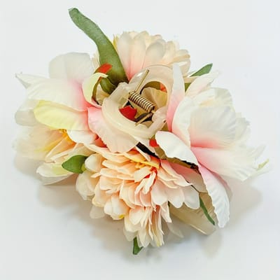 Vintage Elegante Bloemen Haarclips, Gemengde Lente Kunstbloem Haarklemmen, Bruidshaaraccessoires Voor Kapsels Zoals Kapsels En Paardenstaarten lichtroze kleur