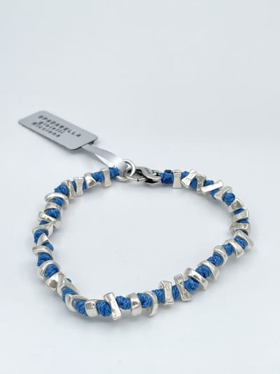 Spadarella Gioielli - SPBR14 - Armband - 925 Zilver - 6 mm - Cerulean blue 1318 - 19 Cm