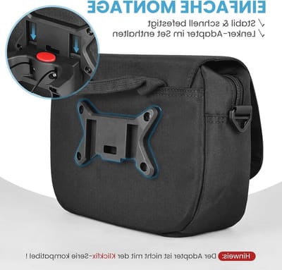Waterdichte Fietshandvat Tas van 5L met Adapter, Touchscreen Telefoonhouder en Afneembare Schouderriem, Ideaal voor Fietstochten en Avonturen