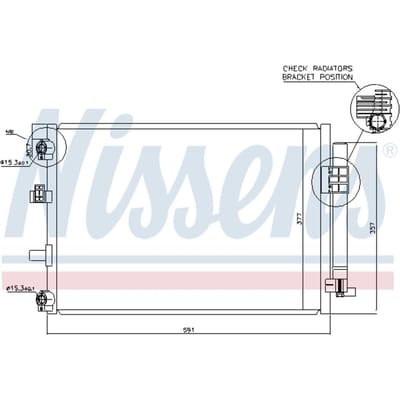 Condensator, airconditioning NISSENS 940222