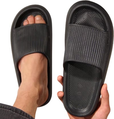 Comfortabele Heren Slippers Zomer Maat 42/43 – Antislip Huispantoffels met Zachte EVA Zolen, Lichtgewicht Badslippers voor Thuis, Douche, Tuin of Strand