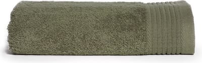 The One Towelling Deluxe handdoek - 60 x 110 cm - Badlaken - Hoge vochtopname - Met ophanglus - 550 gr/m² - 100% Gekamd katoen - Olijfgroen