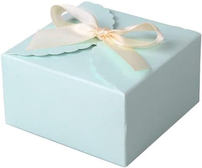 Cadeauverpakkingen - met lint - 20 stuks - 9 x 9 x 5 cm - Kleine doosjes voor zelfgemaakte huwelijks- en feestcadeaus, presentjes en snoepgoed - Blauw