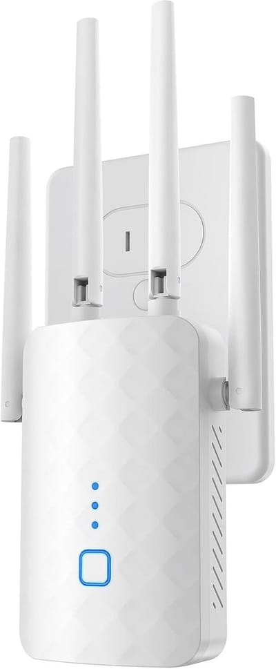 Wifi Versterker 1200 Mbit/s Dual Band (2.4GHz & 5GHz) met LAN-poort - Universele Repeater
