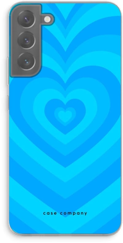 Case Company® - Hoesje geschikt voor Samsung Galaxy S22 Plus hoesje - Hart Blauw - Soft Cover Telefoonhoesje - Bescherming aan alle Kanten en Schermrand