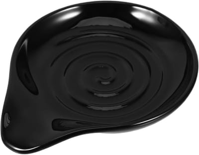 Lepelhouder Servies Rust - Kookgadget Keuken - Keuken Organiseren - Hittebestendig Keramiek - 15.5x12.7 cm - Zwart