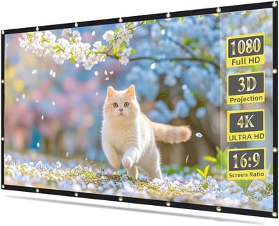 Projectiescherm - Film Scherm - Thuisbioscoop Creëren - Kreukvrij Polyester - 133 inch 16:9 - Wit