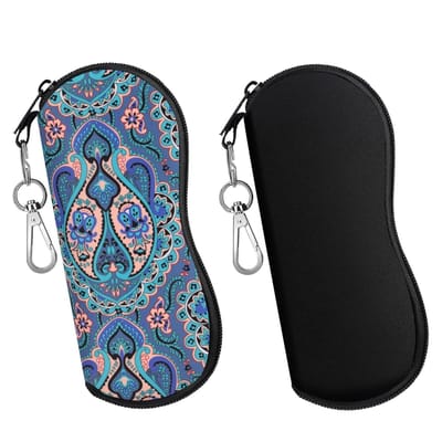 Dailygoods- Brillenkoker 2 Stuks - Ultralicht Neopreen - Zachte Bescherming - Riemclip - Sleuteltas - Ongeveer 200 ml - Brilhoes