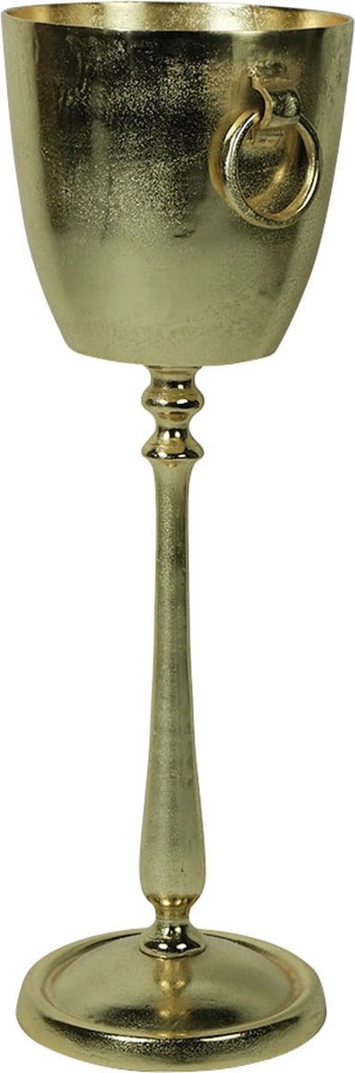 wijnkoeler op poot champagne goud 31X12X10cm