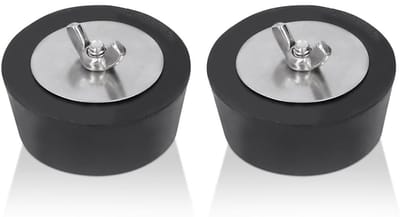 Allecto - Rubber Winter Stoppen - 2 Stuks Overwintering Plugs - 63mm Formaat - Voor Zwembad - Duurzaam en Weerbestendig - Geschikt voor Buiten - Kl..