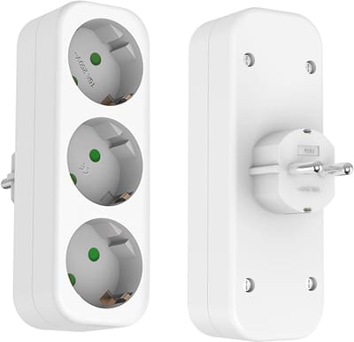 Stekkerverdeler - Stopcontact splitter - Meer apparaten - Kinderbeveiliging - 3-voudig - Wit