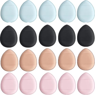 20 stuks zachte make-uppoederpads voor foundation en concealer, veelzijdige sponsjes voor crèmes en mineraalpoeder, ideaal voor nat en droog gebruik, cosmetica-accessoires voor een perfecte look