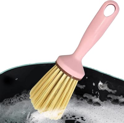 Schrobber Hout - Potten Pan Schoonmaker - Keuken Reinigen - Ergonomisch Ontwerp - 21 cm Lengte - Natuurlijk