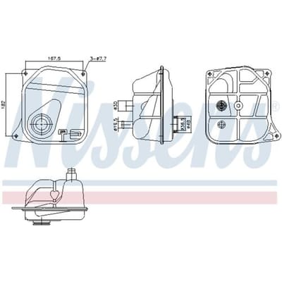 Watertank, radiator NISSENS 996362