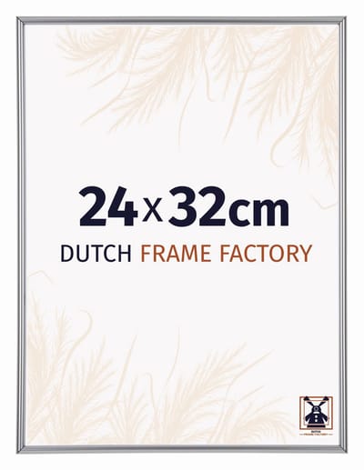 Fotolijst 24x32 cm - Kunststof - Zilver Hoogglans - Angers