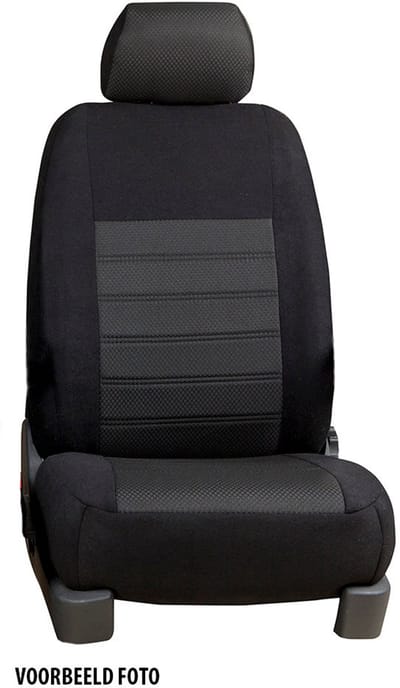 Pasvorm stoelhoezen Opel Combo D 2012-2018 (geschikt voor 2 stoelen) - Stof zwart