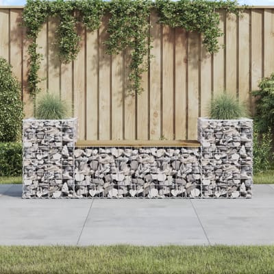 vidaXL - Tuinbank - schanskorfontwerp - 183x41x60,5 - cm - geïmpregneerd - hout