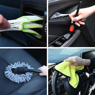 vidaXL - Auto - Borstel - Set - Multikleur - poly - rattan