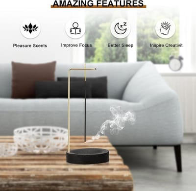 Famanu - Grote houten wierookhouder met asopvangschaal, handgemaakt design