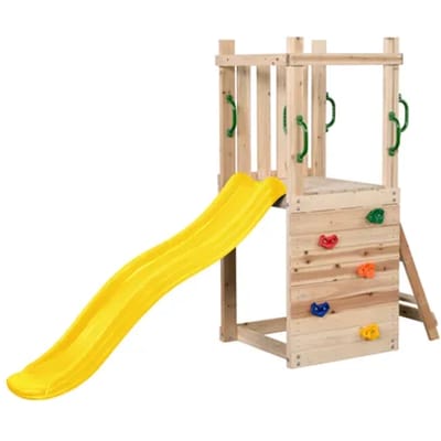Swingking Speeltoren Mari Met Glijbaan Geel 74x245x168cm