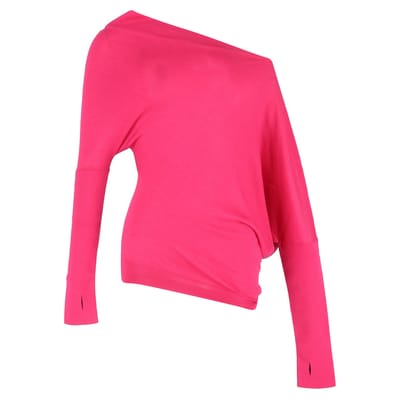 Tom Ford asymmetrische trui met één schouder in roze kasjmier