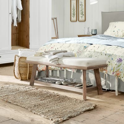 LOBERON Bankje Abington bruin/crème