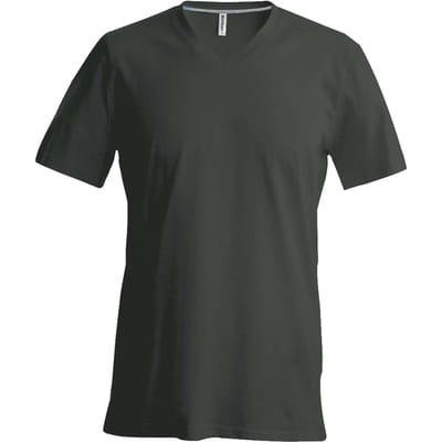 Kariban T-shirt V-hals korte mouwen K357 - Dark Khaki - 3XL