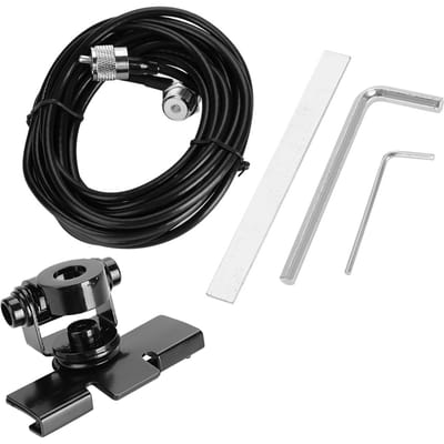 Support de montage d'antenne de voiture pour radio mobile, clip de fixation pour coffre, hayon, porte blanc
